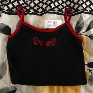 Brandy Melville red dragon skylar tank